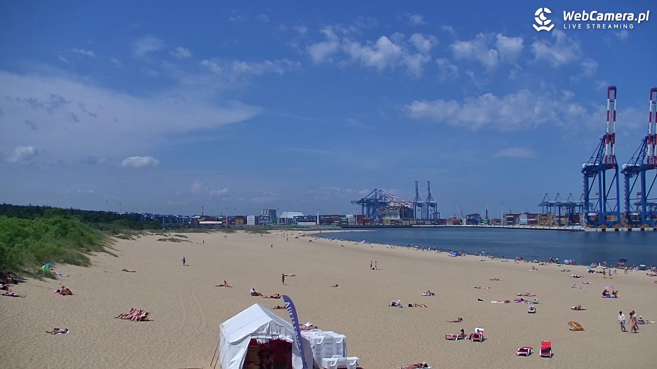Gdańsk - widok na PLAŻĘ STOGI NOWOŚĆ - 21 czerwiec 2026, 12:47