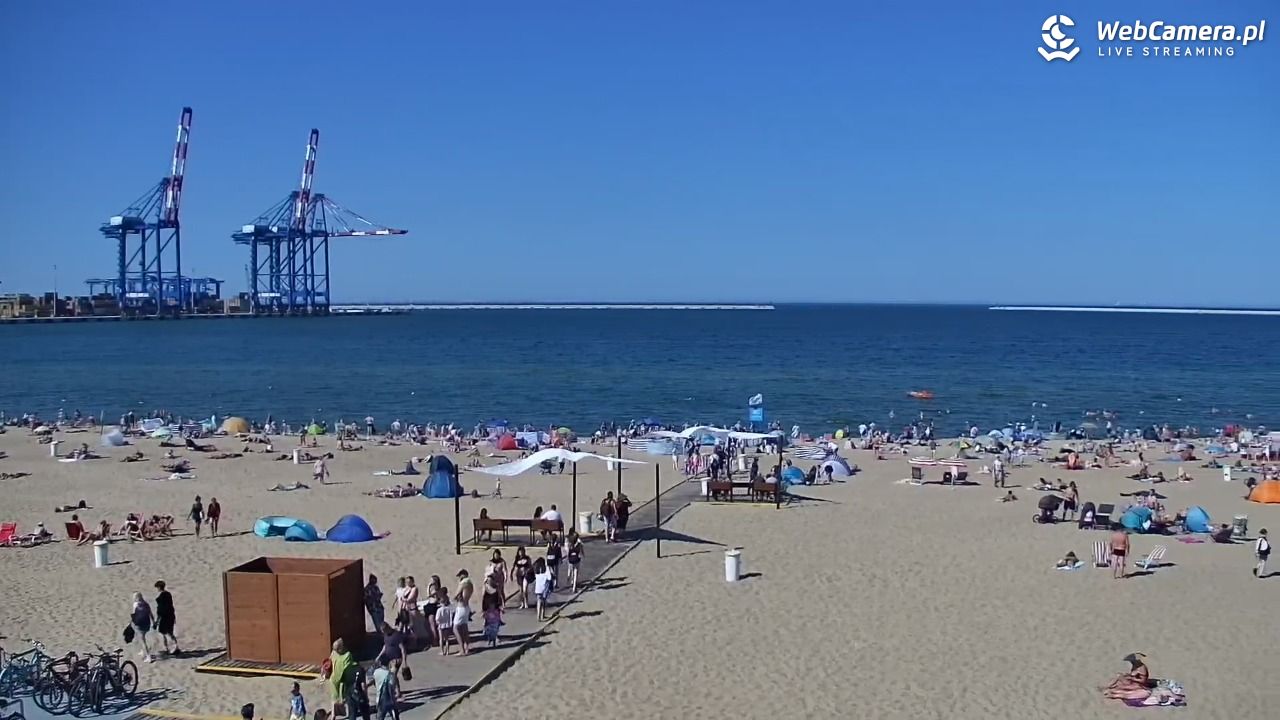 Gdańsk - widok na PLAŻĘ STOGI NOWOŚĆ - 02 lipiec 2025, 16:13