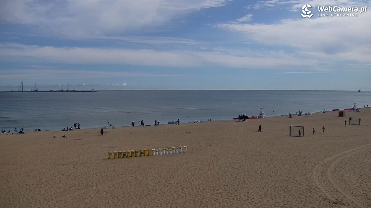Gdańsk - widok na PLAŻĘ STOGI NOWOŚĆ - 13 sierpień 2026, 10:13