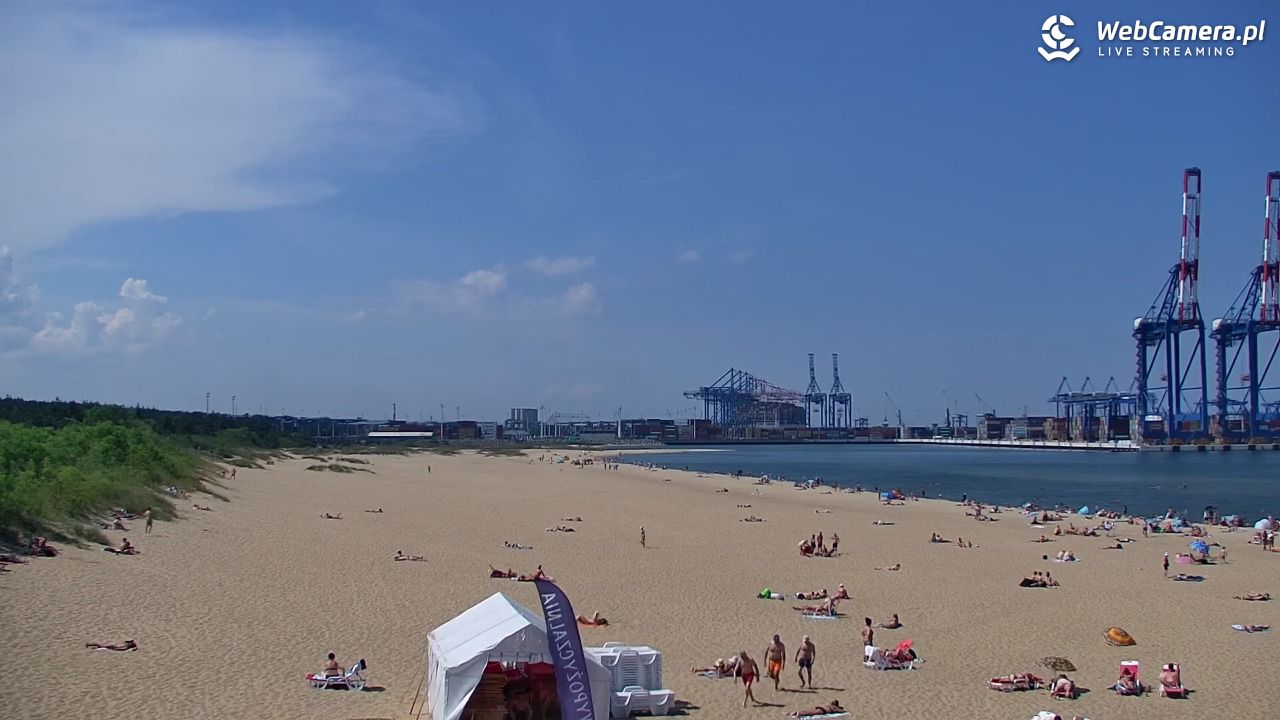 Gdańsk - widok na PLAŻĘ STOGI NOWOŚĆ - 21 czerwiec 2026, 14:20
