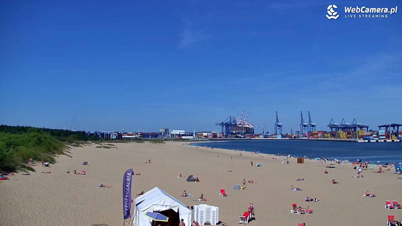 Gdańsk - widok na PLAŻĘ STOGI NOWOŚĆ - 14 sierpień 2026, 11:17
