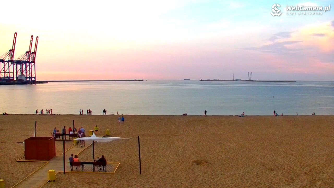 Gdańsk - widok na PLAŻĘ STOGI NOWOŚĆ - 21 czerwiec 2026, 21:10