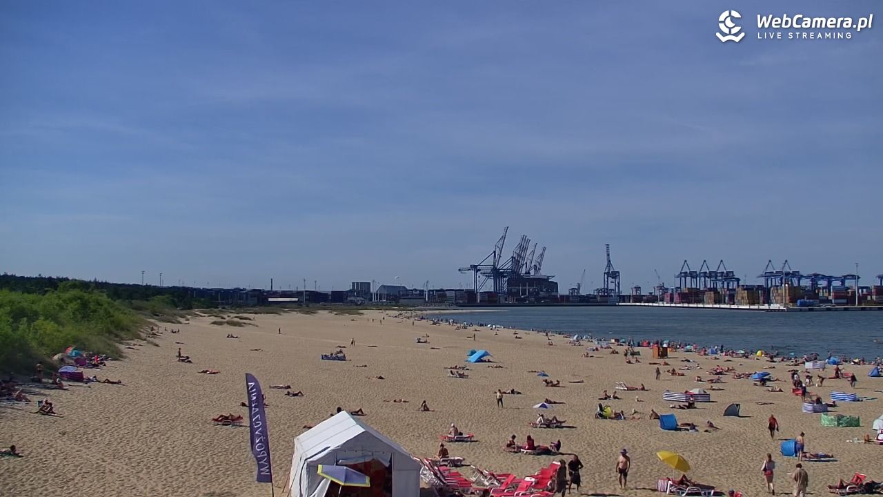 Gdańsk - widok na PLAŻĘ STOGI NOWOŚĆ - 14 sierpień 2026, 15:15