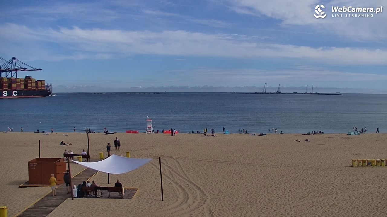 Gdańsk - widok na PLAŻĘ STOGI NOWOŚĆ - 13 sierpień 2026, 10:21