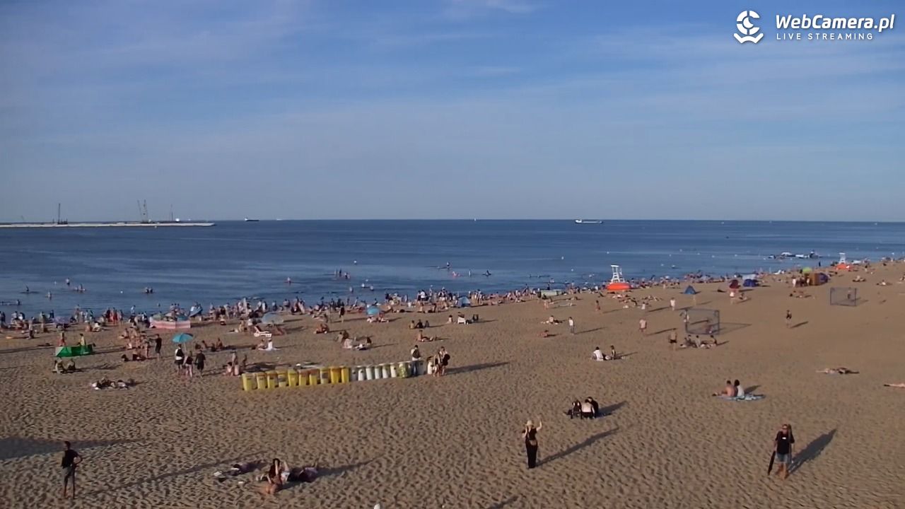 Gdańsk - widok na PLAŻĘ STOGI NOWOŚĆ - 15 sierpień 2026, 18:42
