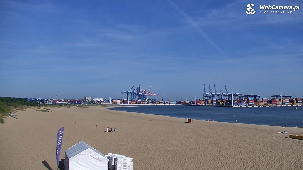 Gdańsk - widok na PLAŻĘ STOGI NOWOŚĆ - 15 sierpień 2026, 08:52