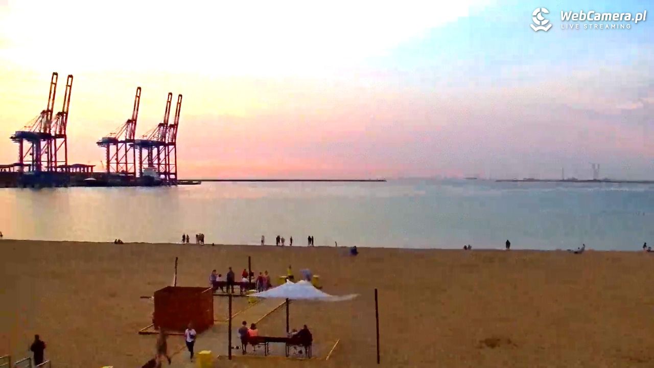 Gdańsk - widok na PLAŻĘ STOGI NOWOŚĆ - 21 czerwiec 2026, 21:11
