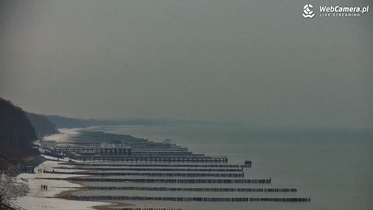 USTRONIE MORSKIE - widok na plażę - 13 styczeń 2026, 11:54