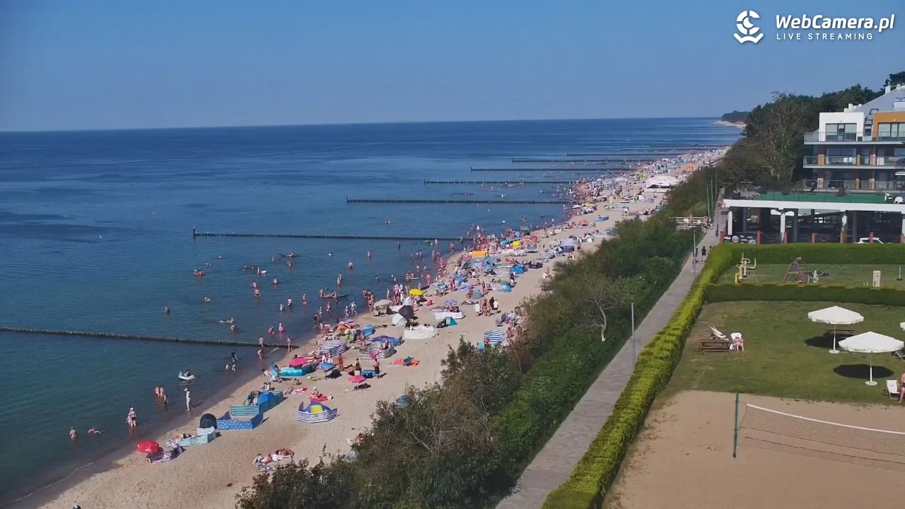 USTRONIE MORSKIE - widok na plażę - 30 lipiec 2026, 16:17