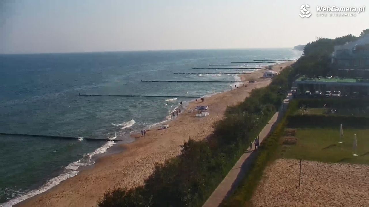 USTRONIE MORSKIE - widok na plażę - 31 lipiec 2026, 08:37
