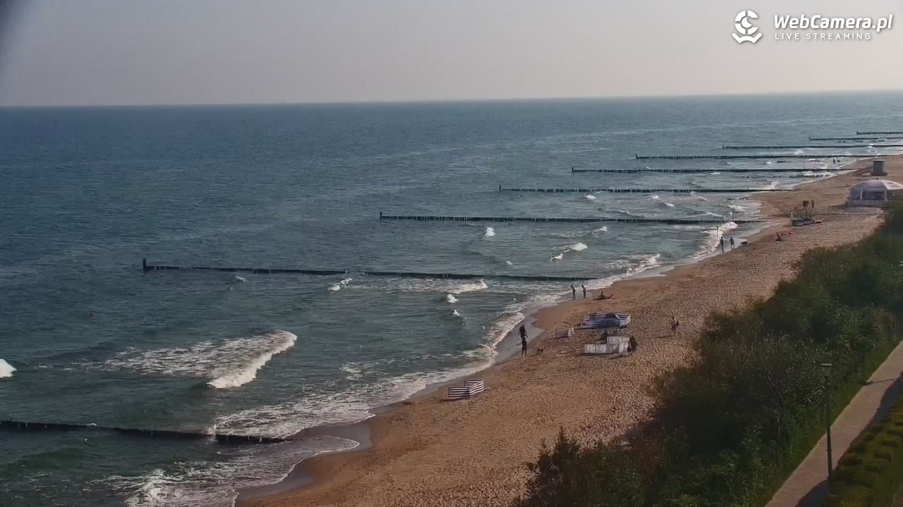 USTRONIE MORSKIE - widok na plażę - 31 lipiec 2026, 08:40