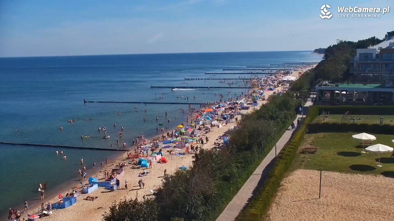 USTRONIE MORSKIE - widok na plażę - 30 lipiec 2026, 14:50