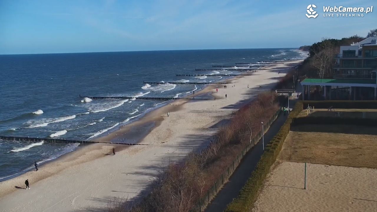 USTRONIE MORSKIE - widok na plażę - 01 marzec 2026, 11:23