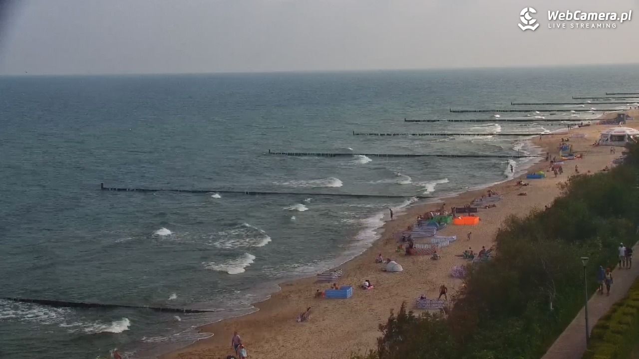 USTRONIE MORSKIE - widok na plażę - 31 lipiec 2026, 10:08