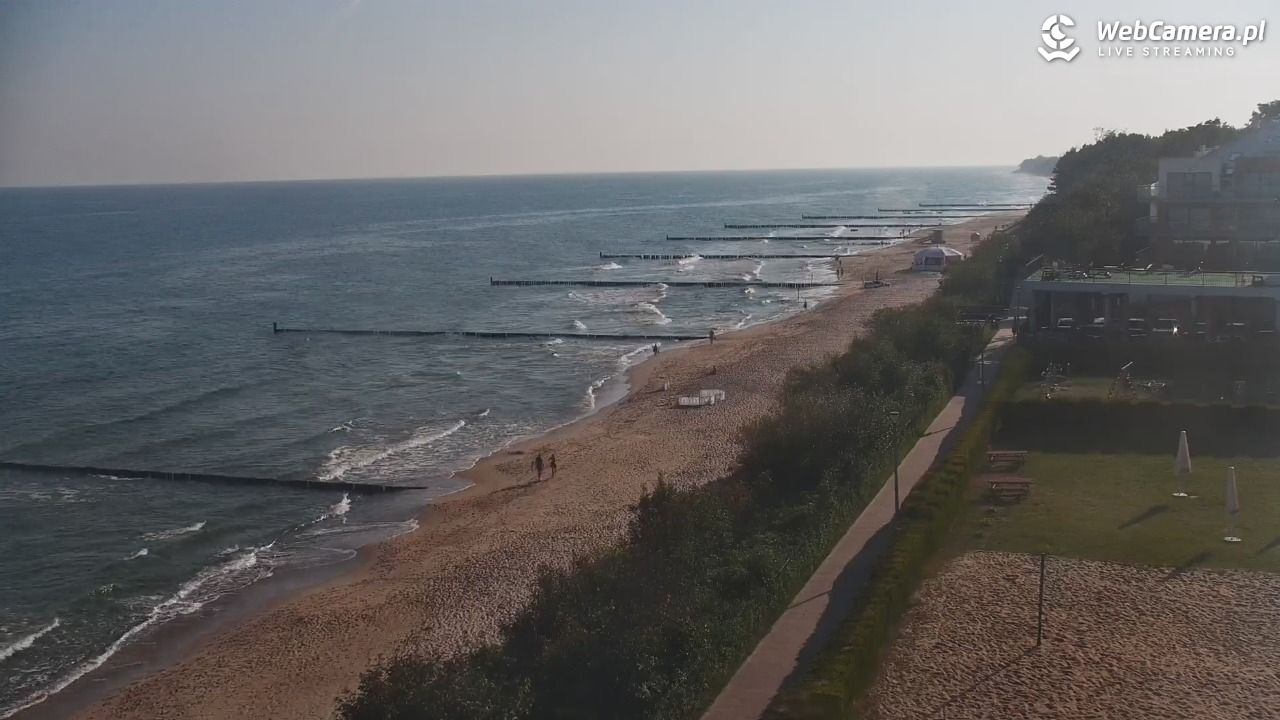 USTRONIE MORSKIE - widok na plażę - 31 lipiec 2026, 07:59