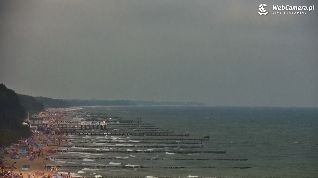 USTRONIE MORSKIE - widok na plażę - 31 lipiec 2026, 11:04