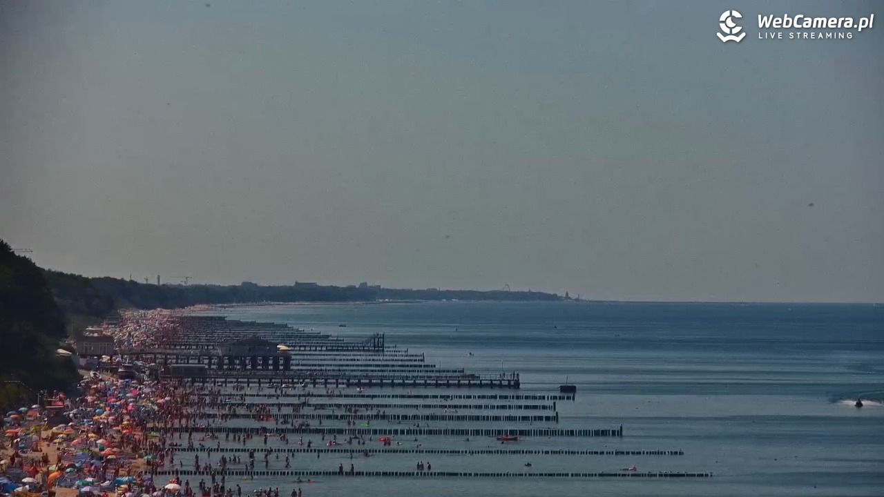 USTRONIE MORSKIE - widok na plażę - 30 lipiec 2026, 13:50