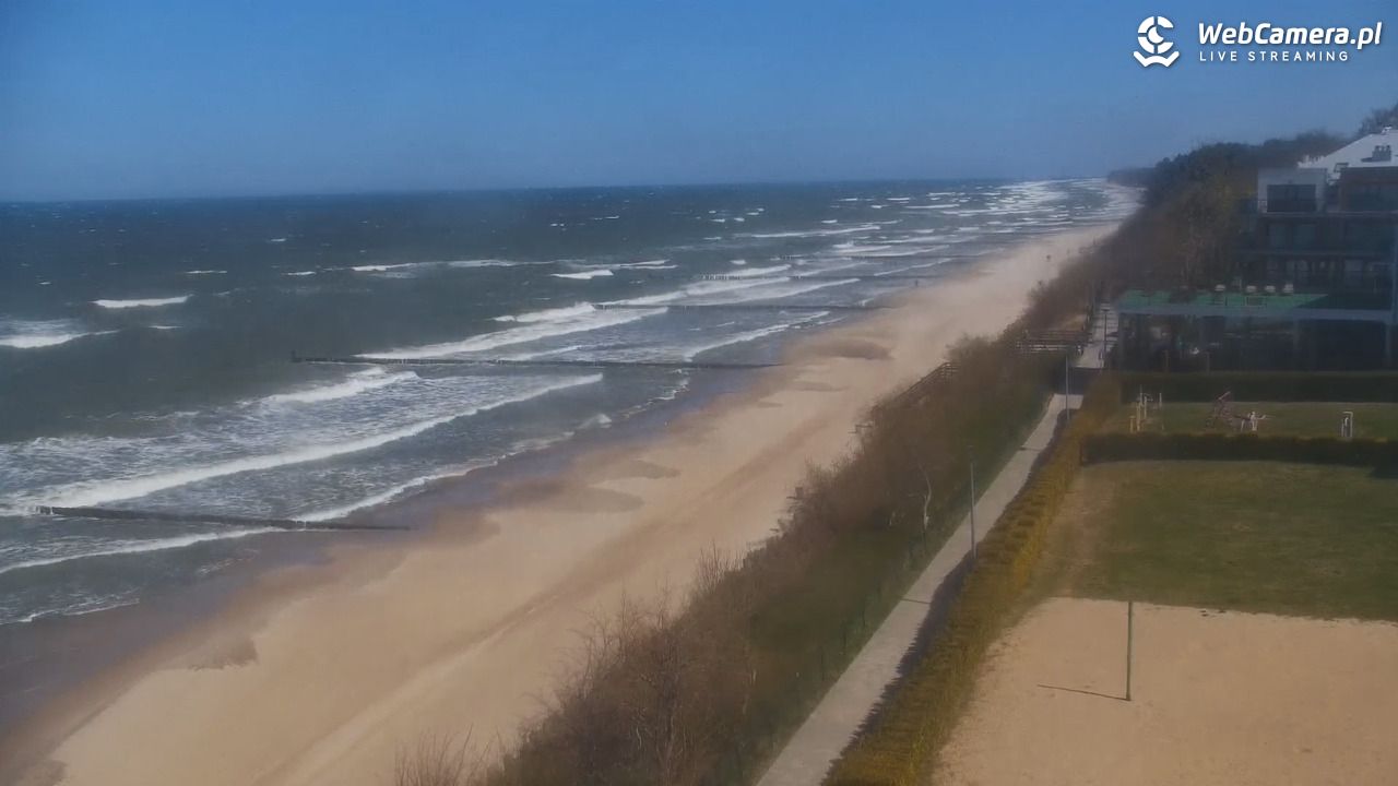 USTRONIE MORSKIE - widok na plażę - 20 kwiecień 2026, 12:40