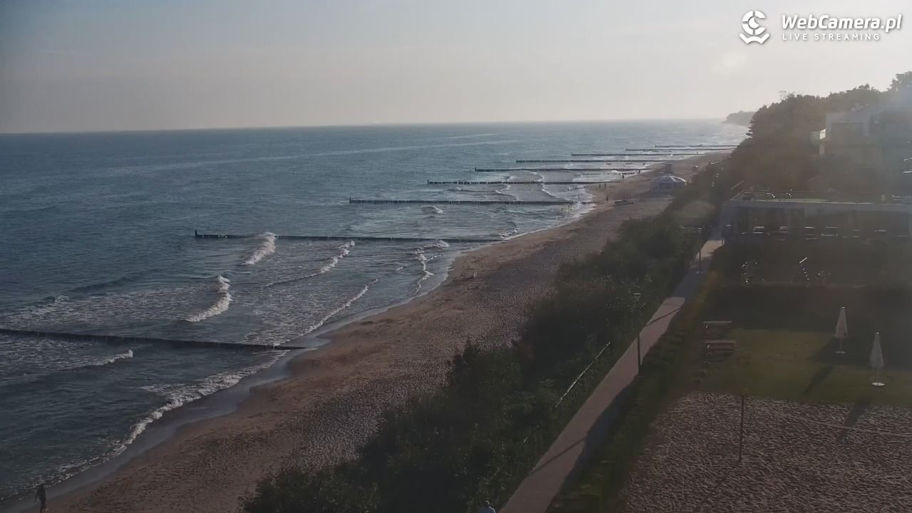 USTRONIE MORSKIE - widok na plażę - 31 lipiec 2026, 07:08