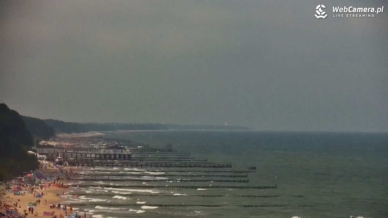 USTRONIE MORSKIE - widok na plażę - 31 lipiec 2026, 11:02