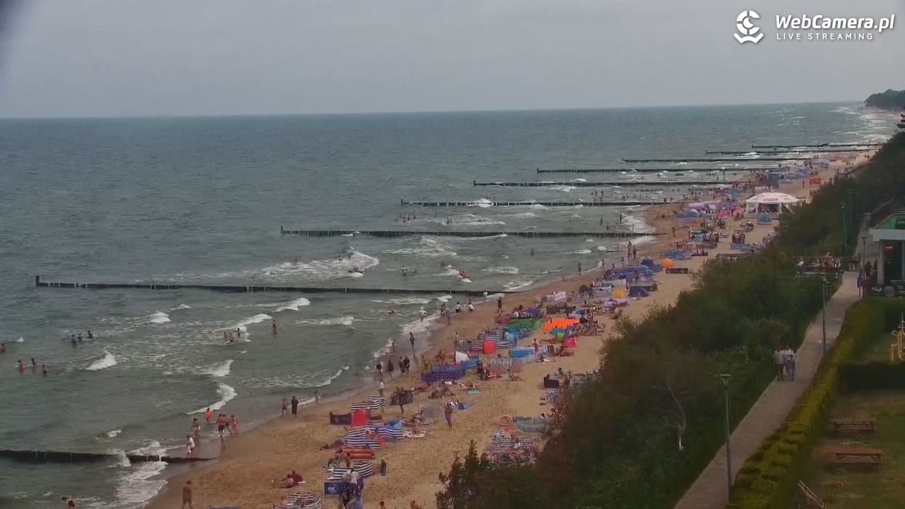 USTRONIE MORSKIE - widok na plażę - 31 lipiec 2026, 11:44