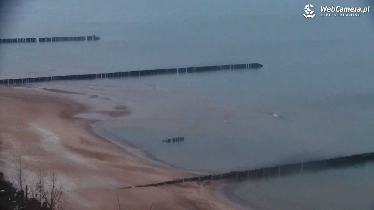 USTRONIE MORSKIE - widok na plażę - 14 styczeń 2026, 08:57