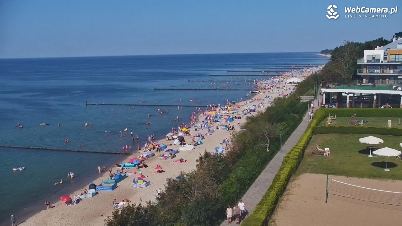 USTRONIE MORSKIE - widok na plażę - 30 lipiec 2026, 16:23