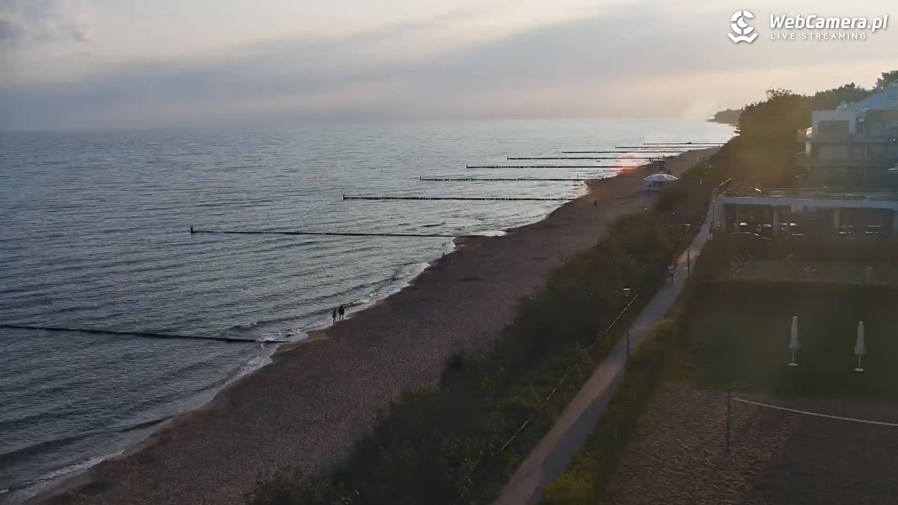 USTRONIE MORSKIE - widok na plażę - 10 sierpień 2025, 06:45