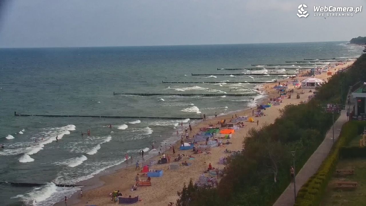 USTRONIE MORSKIE - widok na plażę - 31 lipiec 2026, 10:57