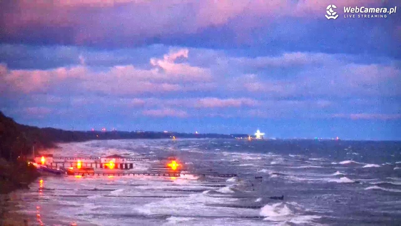 USTRONIE MORSKIE - widok na plażę - 18 październik 2025, 07:03