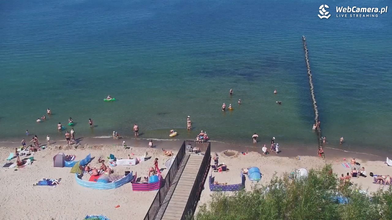 USTRONIE MORSKIE - widok na plażę - 30 lipiec 2026, 13:37