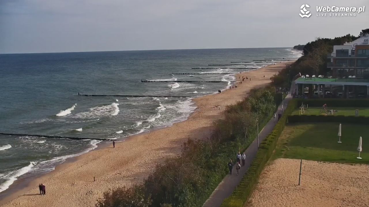 USTRONIE MORSKIE - widok na plażę - 19 wresień 2026, 10:19