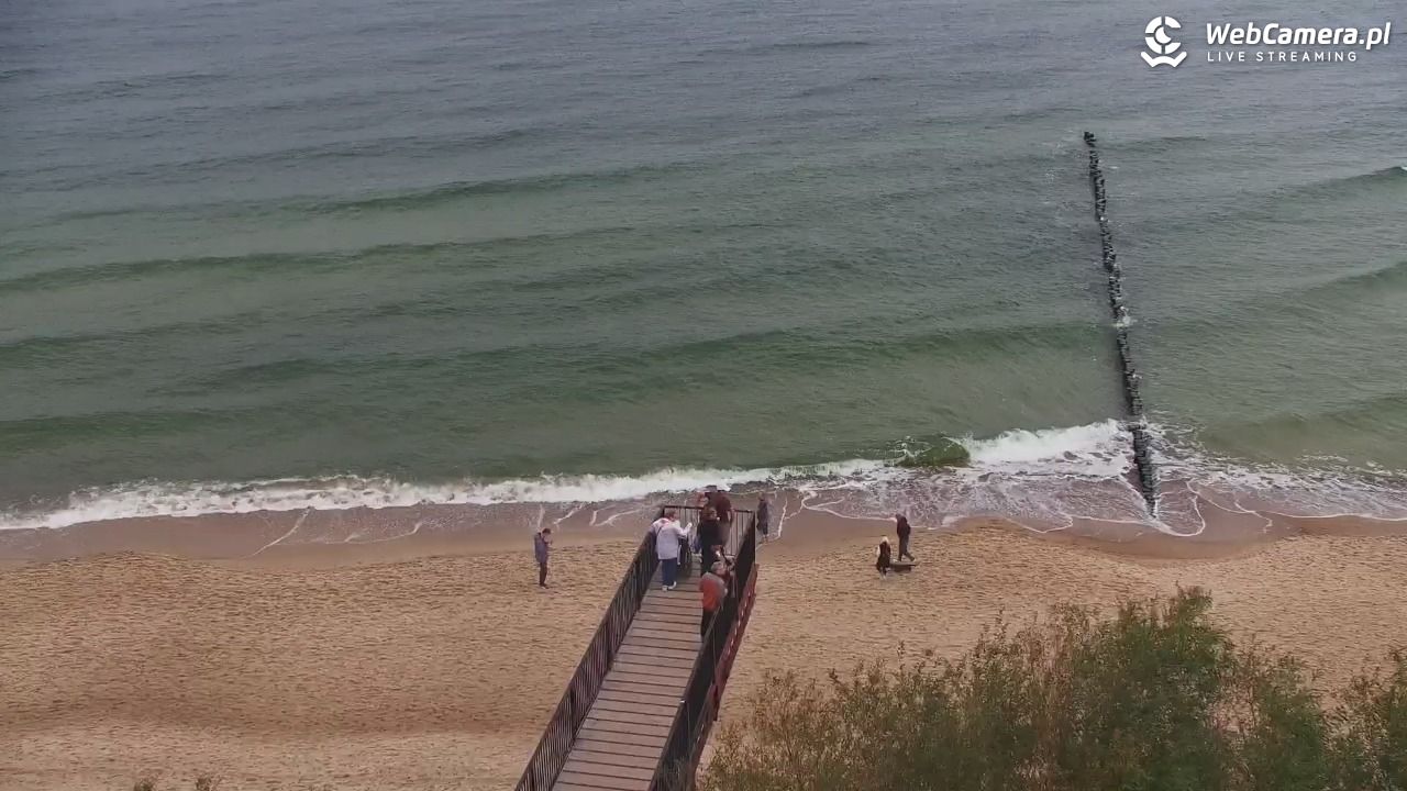 USTRONIE MORSKIE - widok na plażę - 13 wresień 2026, 12:42