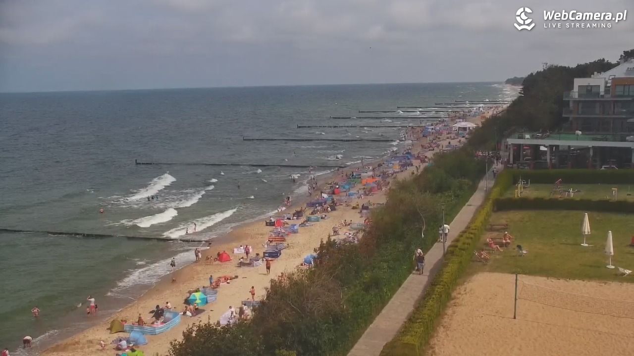 USTRONIE MORSKIE - widok na plażę - 31 lipiec 2026, 12:41
