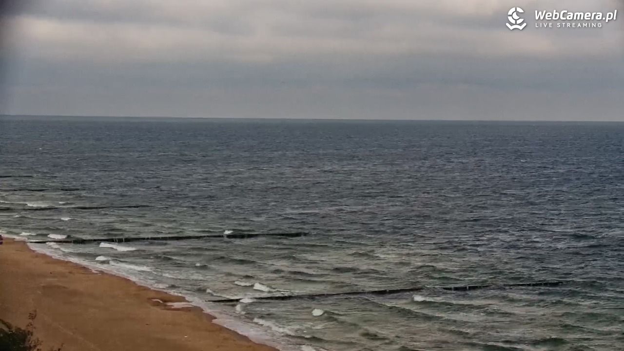 USTRONIE MORSKIE - widok na plażę - 10 sierpień 2025, 08:42