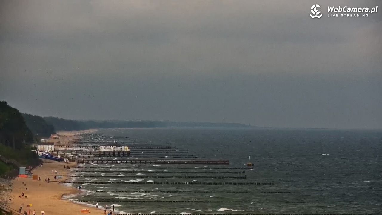 USTRONIE MORSKIE - widok na plażę - 10 sierpień 2025, 08:31