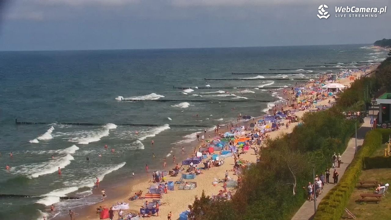 USTRONIE MORSKIE - widok na plażę - 31 lipiec 2026, 13:20