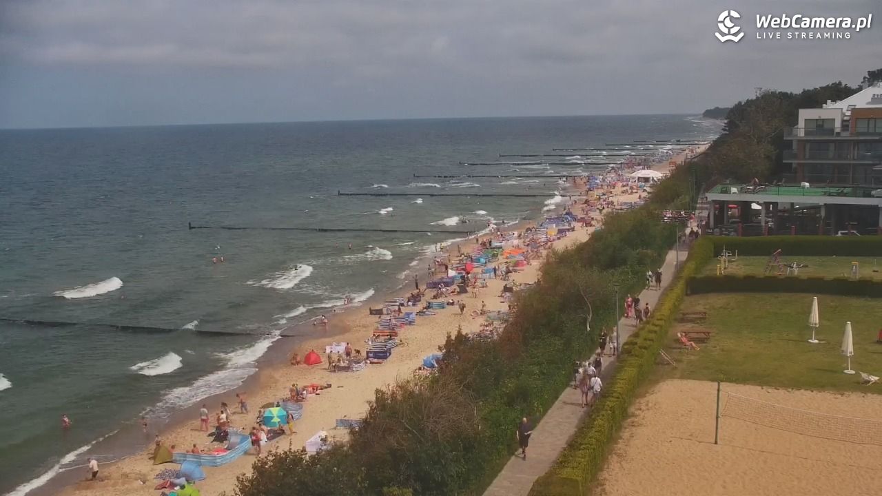 USTRONIE MORSKIE - widok na plażę - 31 lipiec 2026, 12:47