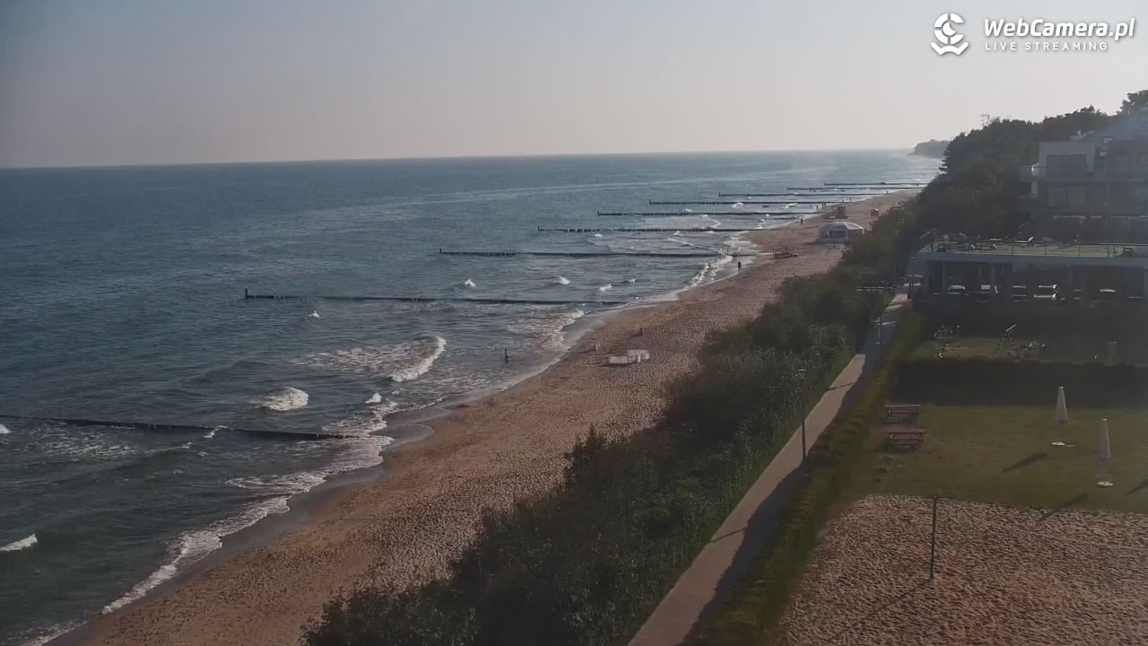 USTRONIE MORSKIE - widok na plażę - 31 lipiec 2026, 08:06