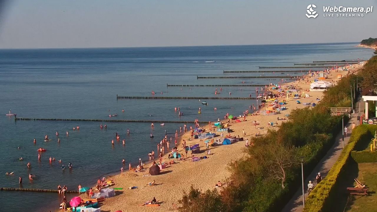 USTRONIE MORSKIE - widok na plażę - 30 lipiec 2026, 18:12