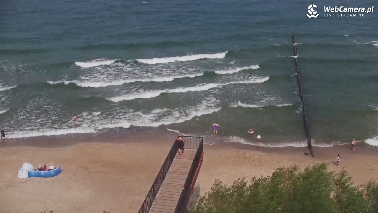 USTRONIE MORSKIE - widok na plażę - 31 lipiec 2026, 11:53