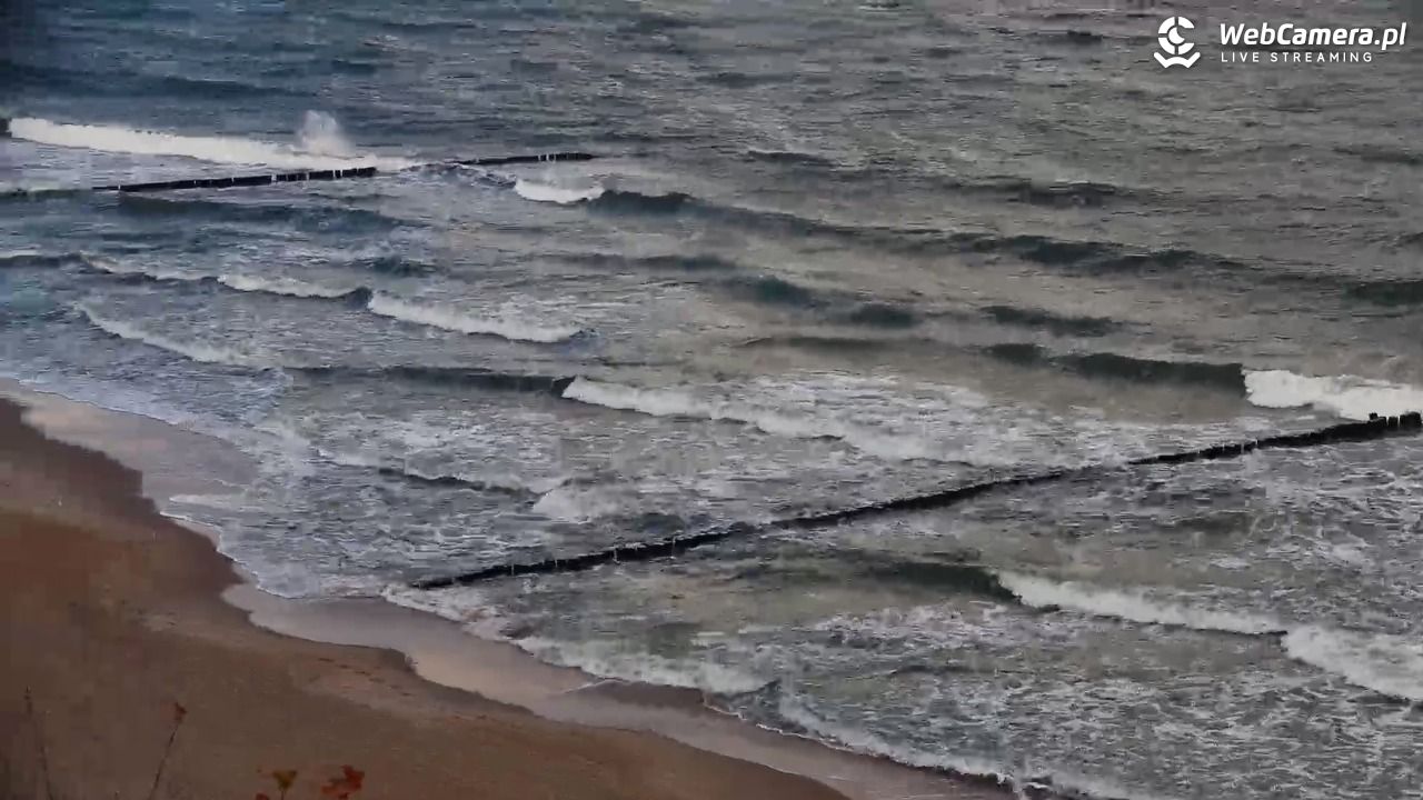 USTRONIE MORSKIE - widok na plażę - 17 październik 2025, 09:18