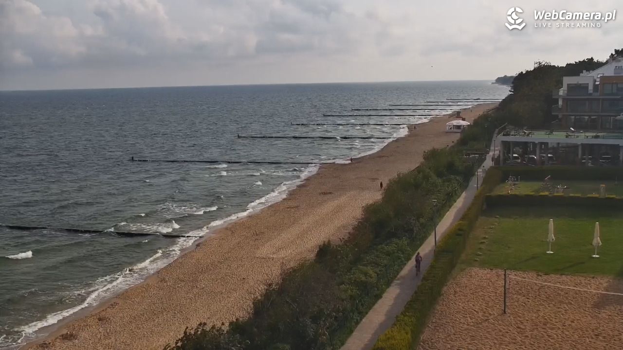 USTRONIE MORSKIE - widok na plażę - 10 sierpień 2025, 08:35