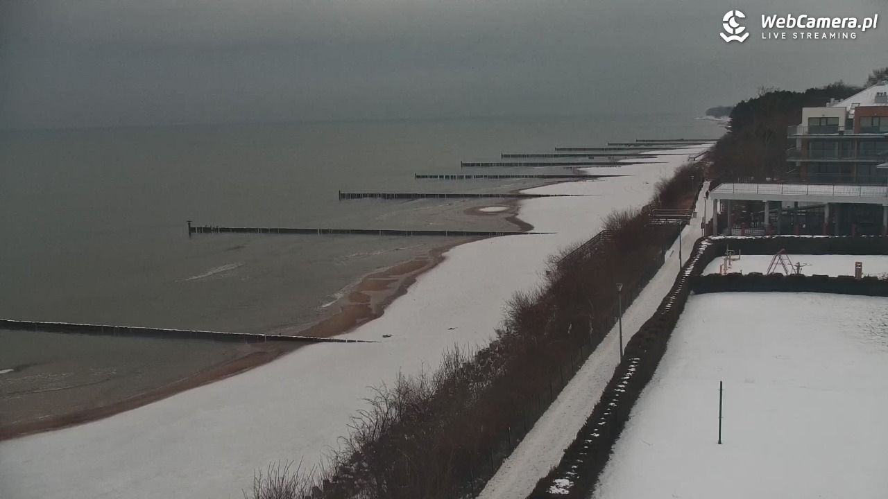 USTRONIE MORSKIE - widok na plażę - 13 styczeń 2026, 08:24