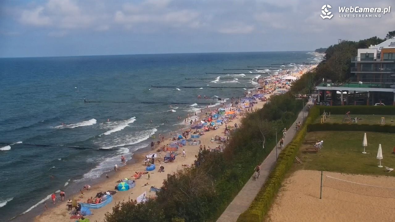 USTRONIE MORSKIE - widok na plażę - 31 lipiec 2026, 13:28