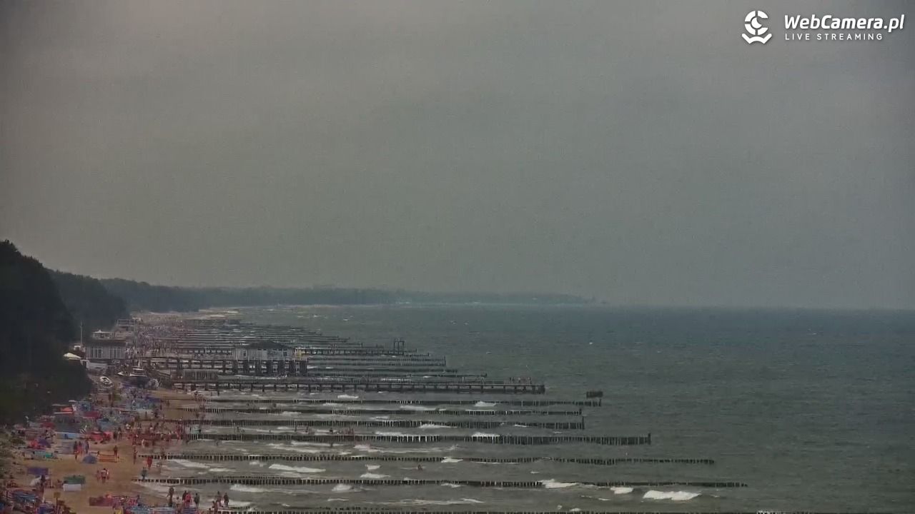 USTRONIE MORSKIE - widok na plażę - 31 lipiec 2026, 11:52