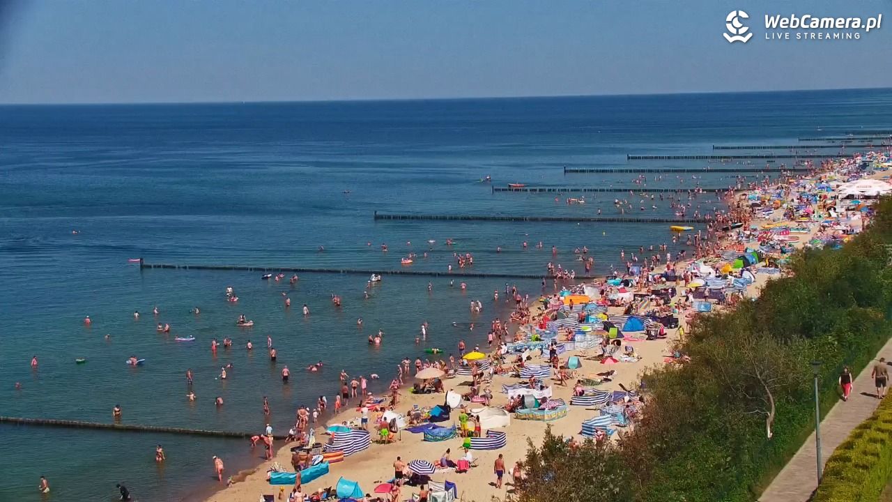 USTRONIE MORSKIE - widok na plażę - 30 lipiec 2026, 14:13
