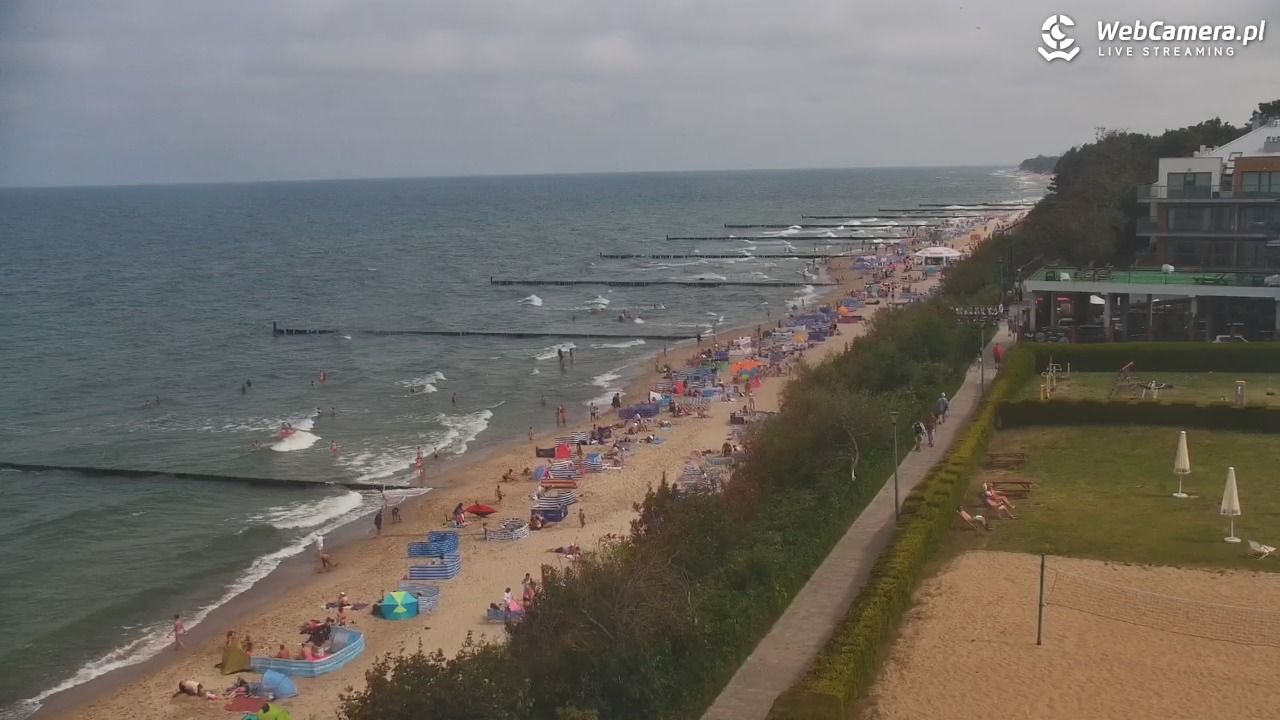 USTRONIE MORSKIE - widok na plażę - 31 lipiec 2026, 12:06