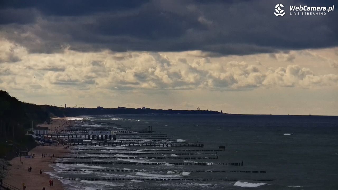 USTRONIE MORSKIE - widok na plażę - 17 wresień 2026, 15:07