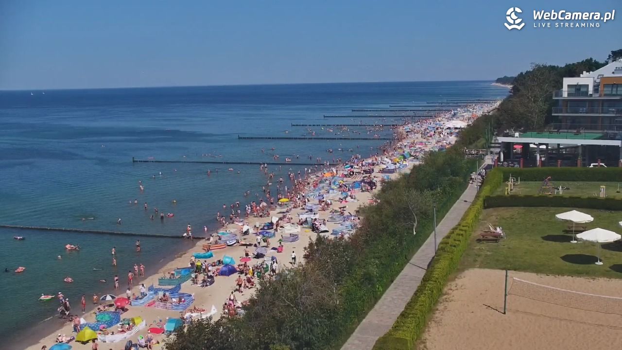 USTRONIE MORSKIE - widok na plażę - 30 lipiec 2026, 14:08